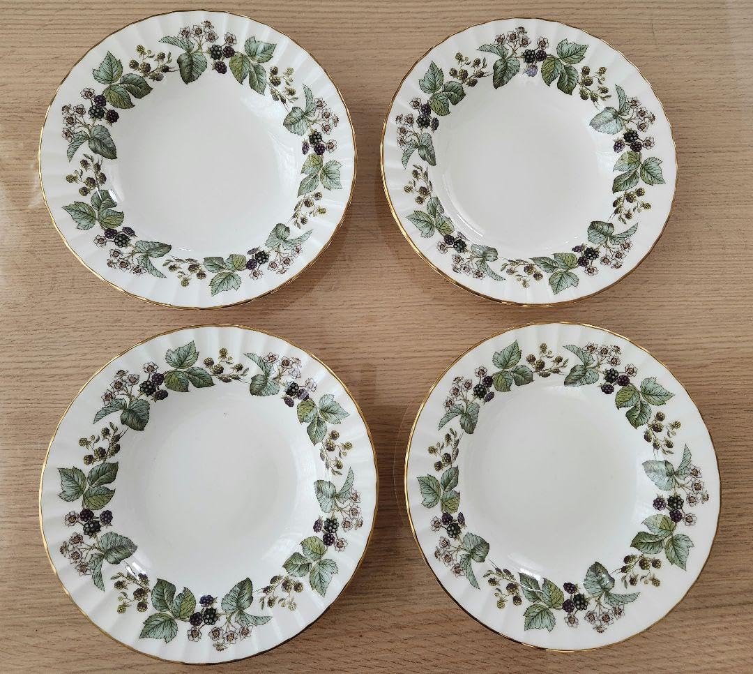 ロイヤルウースターラビニアスープ皿4枚セット