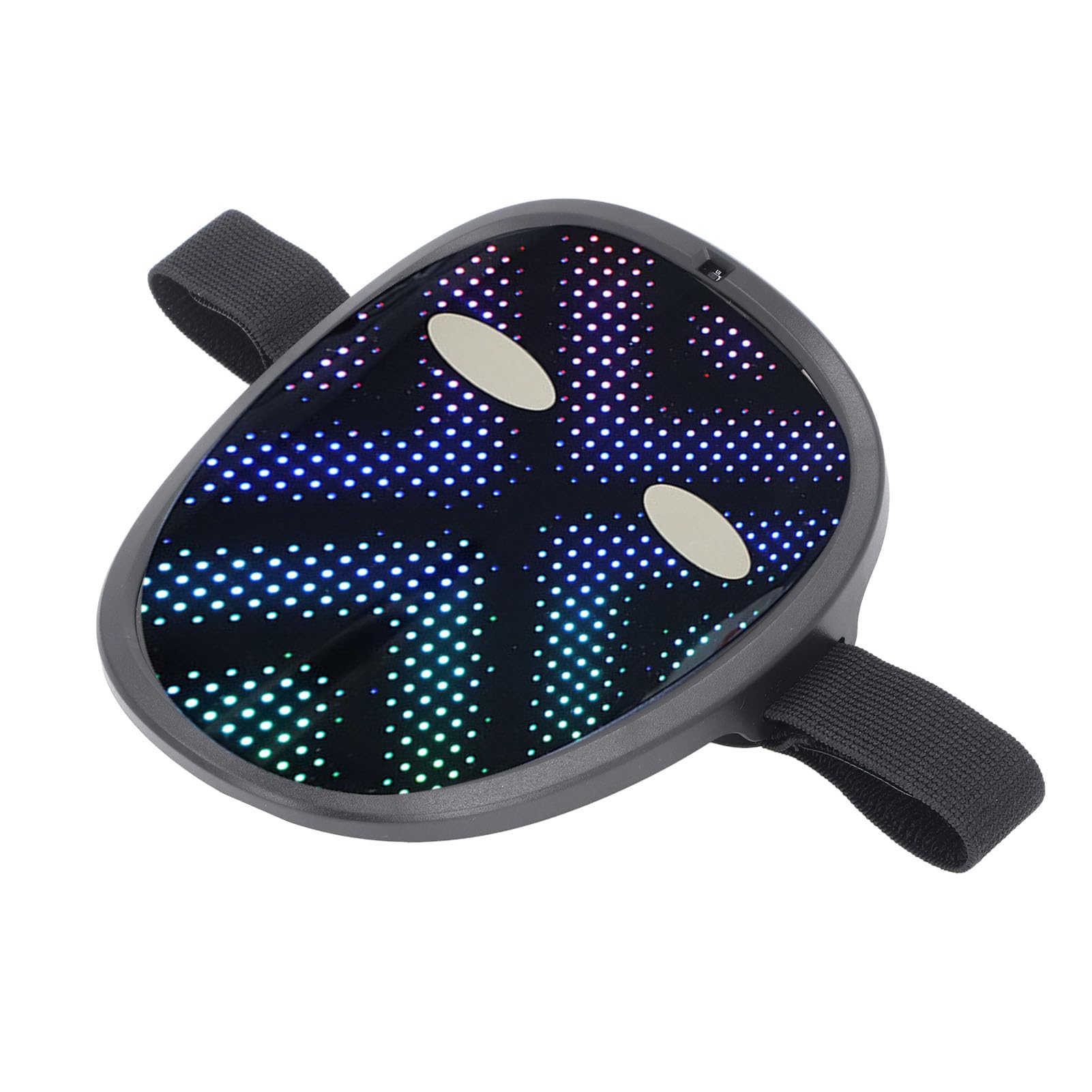 Eujgoov Masque d'Halloween LED avec Détection de Gestes, Masque de du Visage Confortable avec Chargement USB pour Fête Costumée, Enfants, Hommes et Femmes
