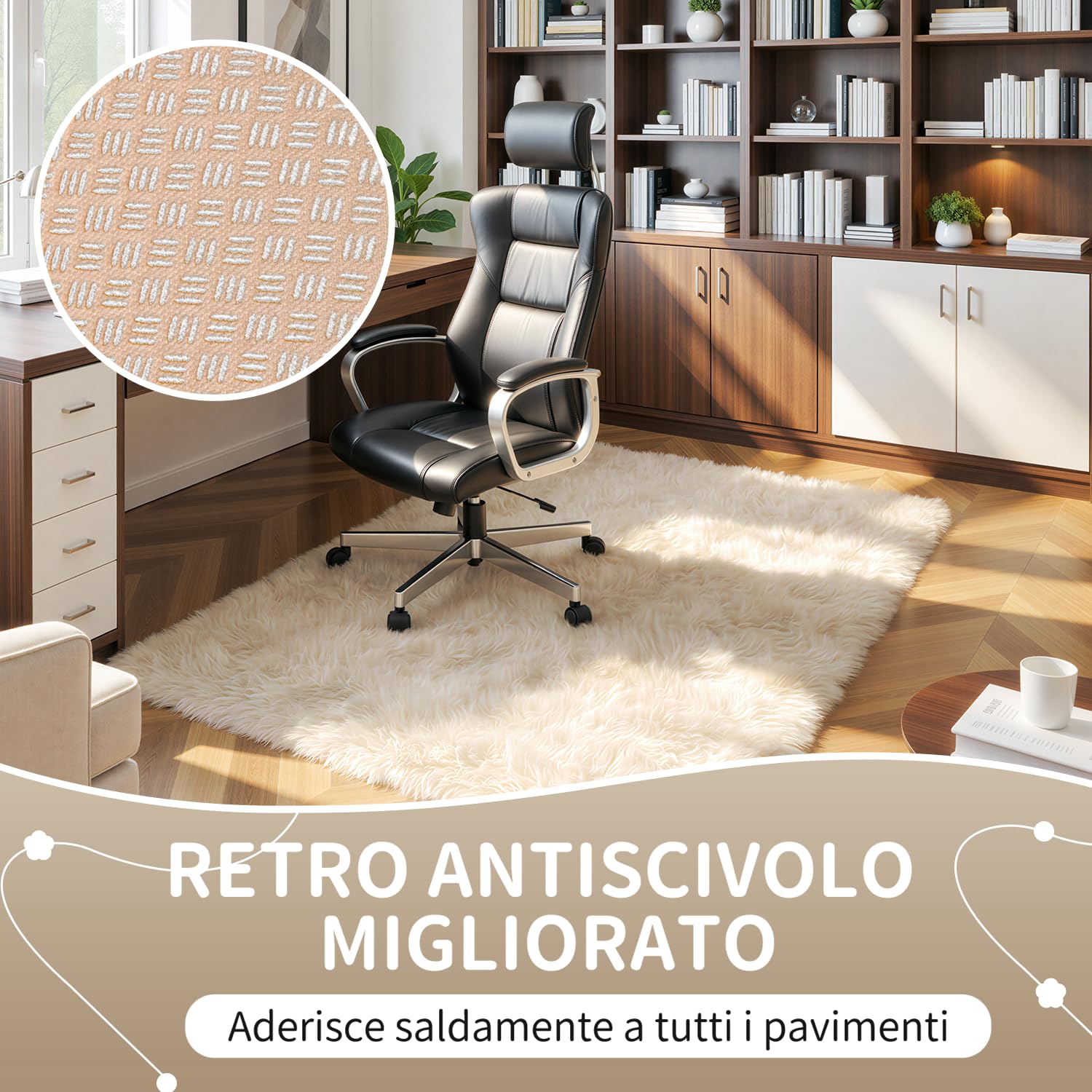 Tappeto per Soggiorno Moderno 200x300 cm Crema, Morbido a Pelo Lungo, Lavabile a Mano e Antiscivolo, Formato Maxi, Ideale anche per Camera da Letto | pelo lungo, lavabile, certificato Oeko-Tex, schiuma 35D, per camera da letto, fondo antiscivolo, soffice