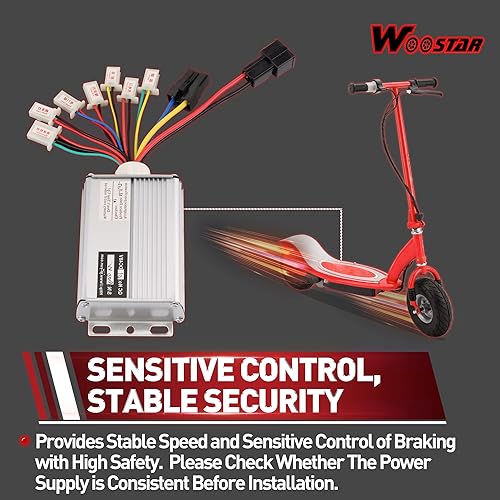 Vista 12 de WOOSTAR Controlador de velocidad de motocicleta 24 V 500 W reemplazo para scooter eléctrico e bicicleta triciclo cepillo
