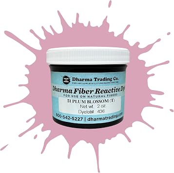 Dharma Fiber Reactive Procion Dye - The #1 Dye for Tie-Dye & Ice Dye. Vibrant, Permanent Colors Trusted by Professionals & Hobbyists Since 1969 Plum Blossum PR51, 2 oz.