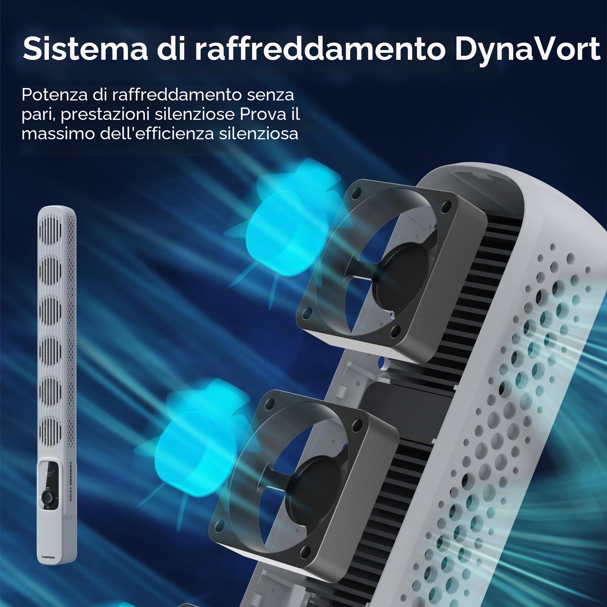 ZHIYUN CINEPEER CF100 [Ufficiale] 100W RGB Bastone Luminoso, Portatile per Luce Video con 2700K-6500K CRI 96+ TLCI 98+ Luce Video con 6 Effetti Di Luce Llluminazione in Sscita Continua Fotografia