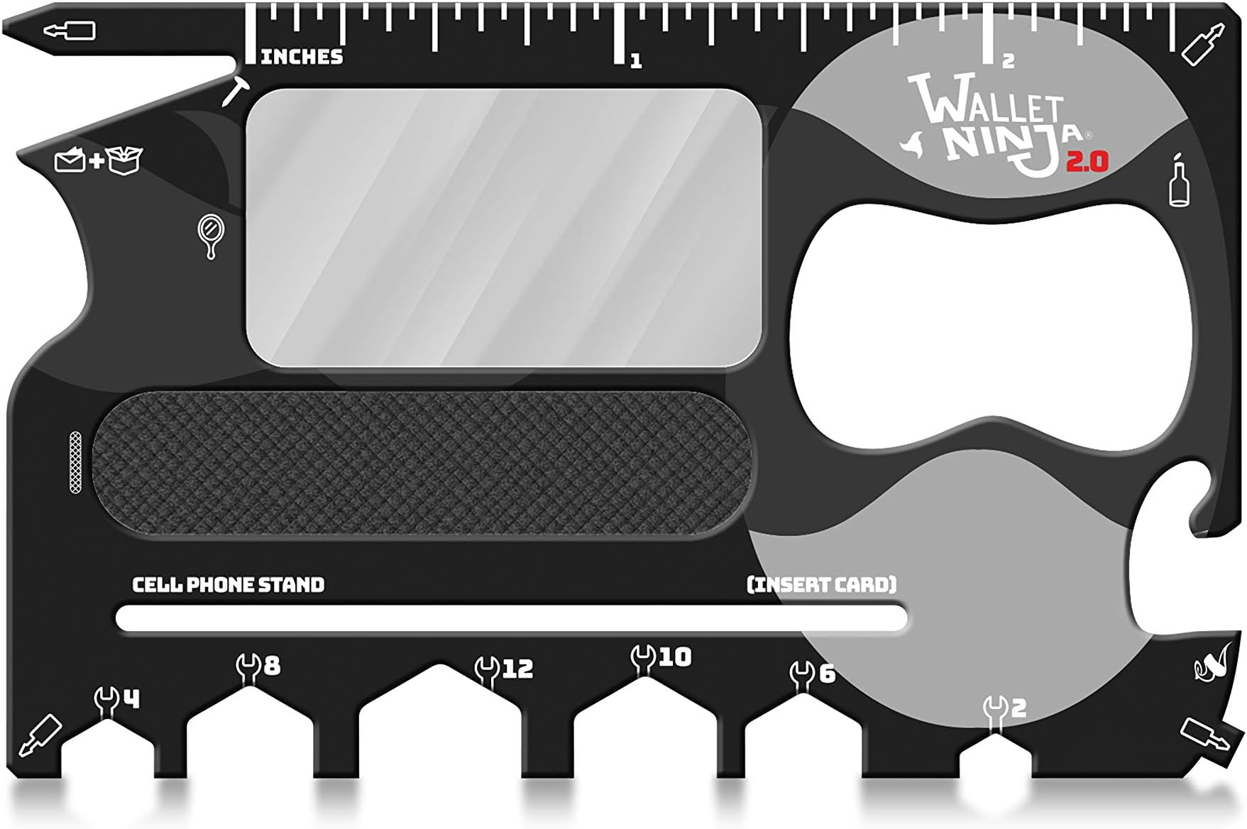 Wallet Ninja 2.0 Advanced 20 In 1 Multitool Now With Mirror Nail File