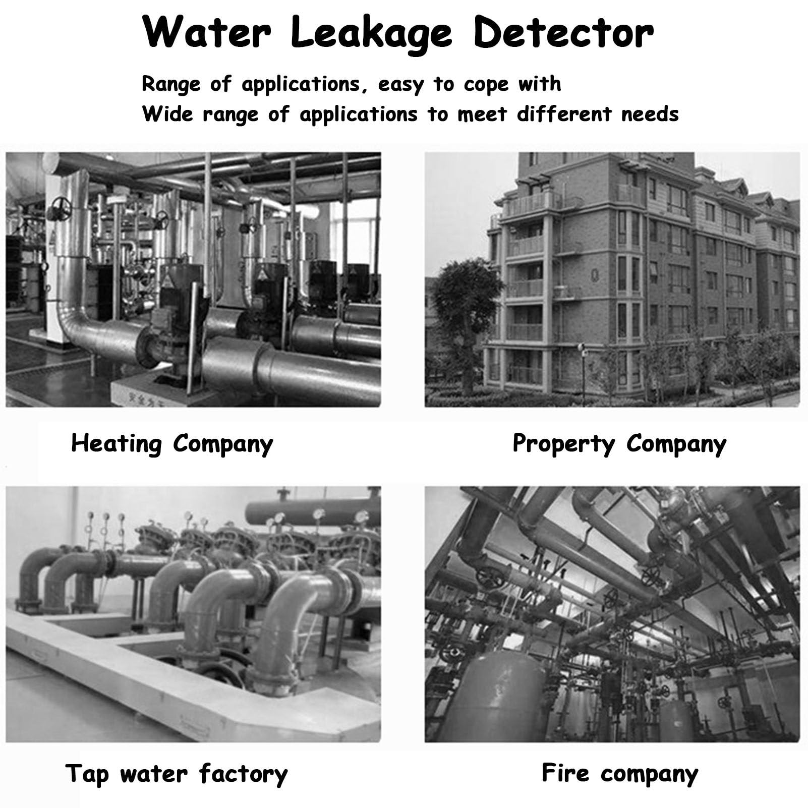 Detector de Fugas de Agua Profesional, Dispositivo de detección de Fugas de Agua con sondas duales, Detector de Fugas de Agua subterránea con Auriculares, detección de Fugas de Agua