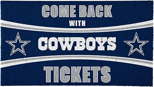Team Sports America NFL Dallas Cowboys | Entrada interior y exterior | 28 x 16 pulgadas | Parte trasera antideslizante | Tapetes de bienvenida |