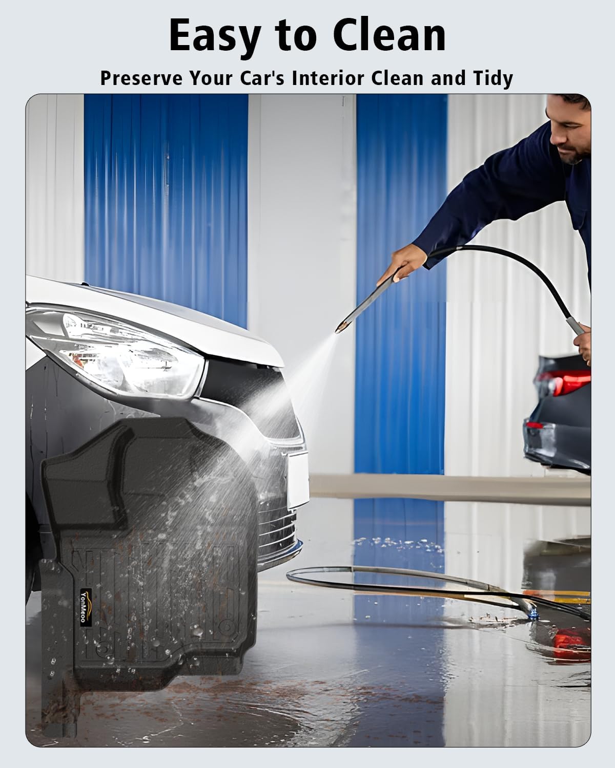 Floor Mats Custom Fit for Ford F150/F-150 2025 2015-2024 SuperCrew Cab (Includes 22-24 Lightning Models) All Weather TPE Rubber Floor Liners Anti-Slip Full Set for Ford F-150 2025 Accessories