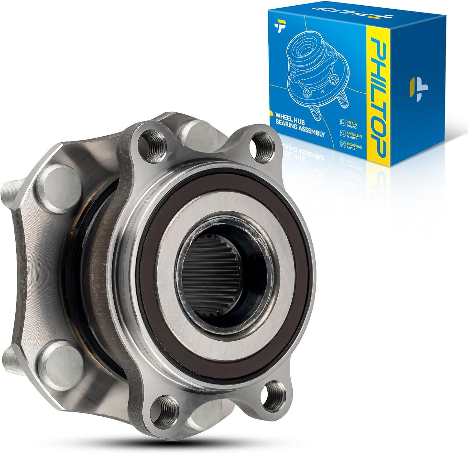 PHILTOP Front Wheel Hub Bearings for 2014-2023 Rogue, 2017-2022 Rogue Sport, 513357 Hub Assembly 5 Lugs