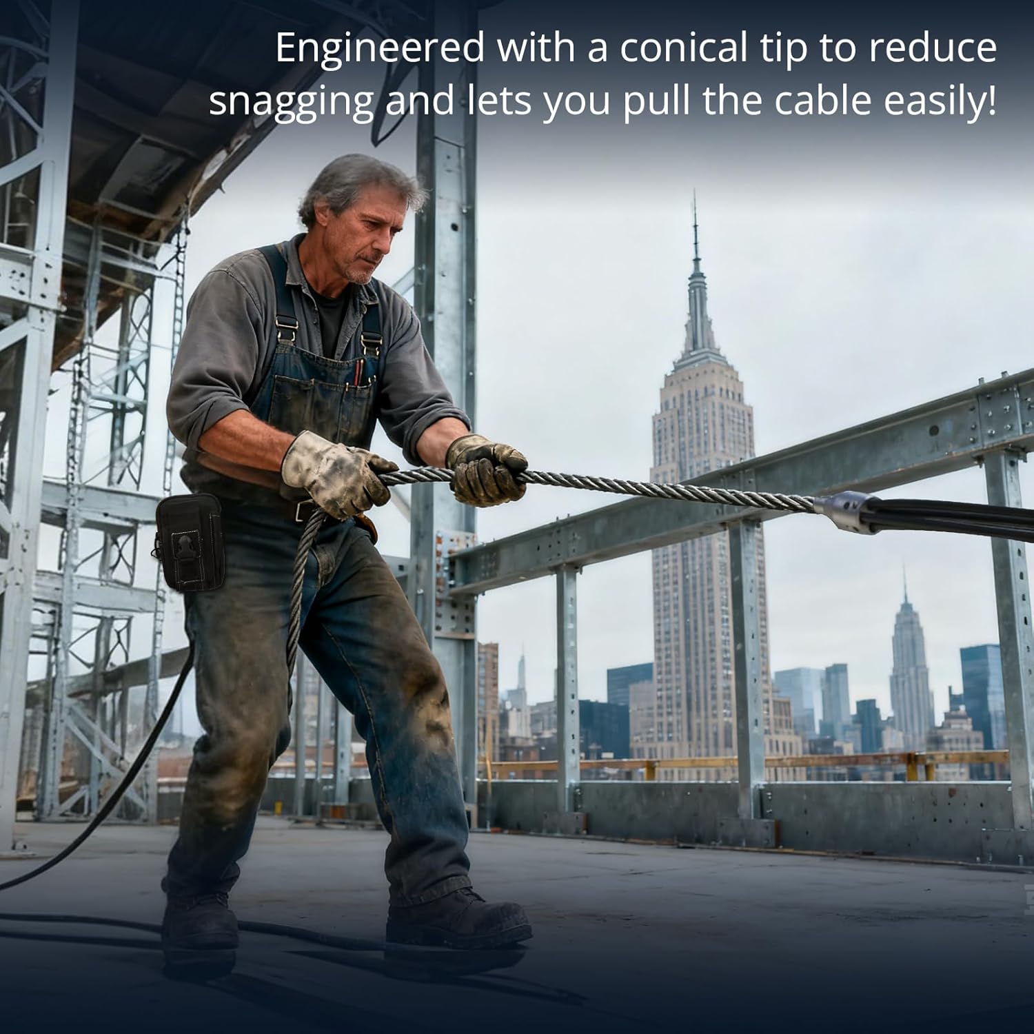 Penguin Puller Sr. (69700) Wire Pulling Attachment, Wire Pulling Head for 3/0 to 350 MCM Copper & Aluminum Wires