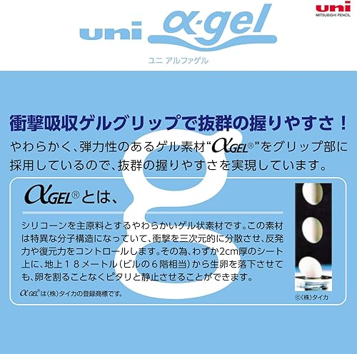 Miniatura 7 de Uni Alpha-Gel Slim - Portaminas de 0.020 in con agarre firme, color azul marino (M5809GG1P.9)