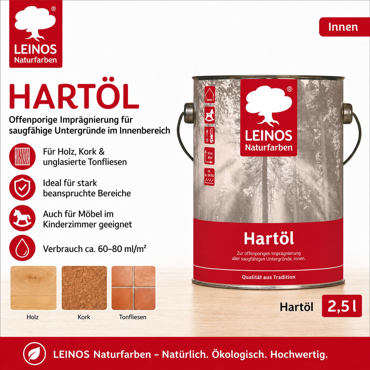 Leinos 270-022-2,5-270 Aceite De Madera Coloreada