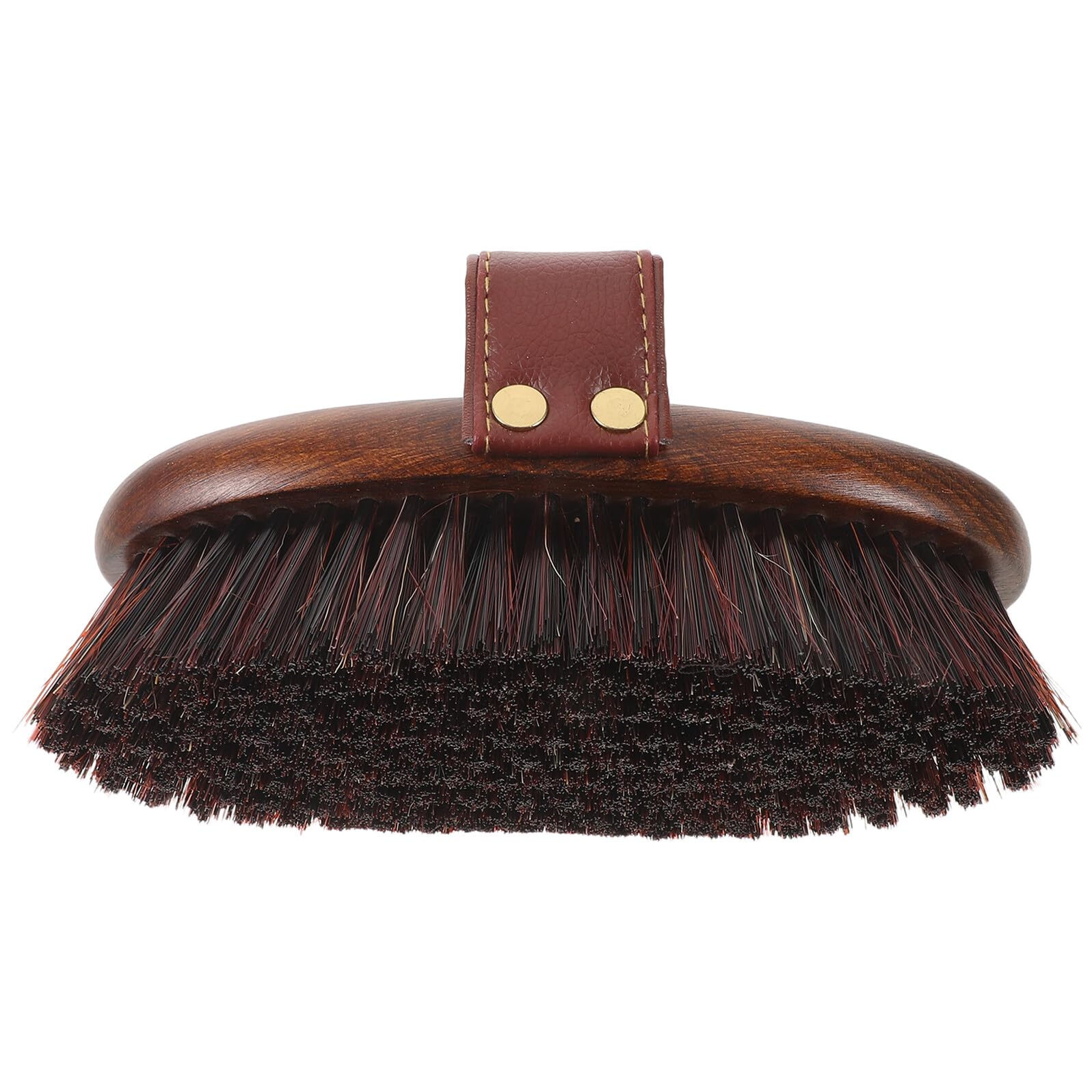 BESPORTBLE Cepillo Cuidado de Caballos con Mango de Madera Ergonómico, Cerdas Rígidas para Limpieza Profunda, Herramienta de Aseo Equino para Patas y Pelaje, Kit de Cepillos Ecuestres