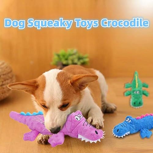 Miniatura 2 de atcryih Dog Companion - Juguete para perros de cocodrilos indestructibles y robustos para masticadores pesados, juguetes de peluche irrompibles para