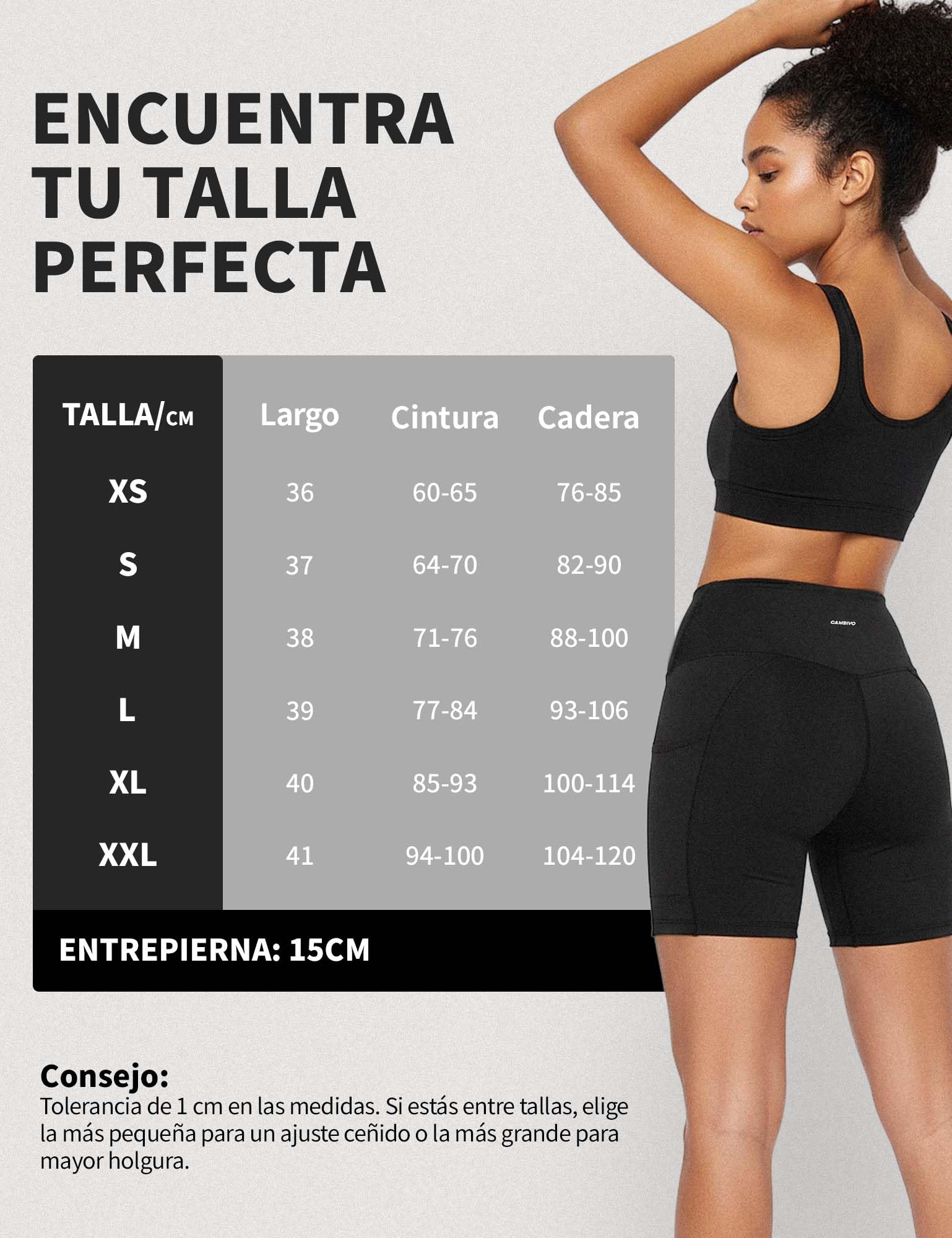 CAMBIVO Mallas Deporte Mujer, Leggins Deportivos Cintura Alta, Leggings Mallas Push up, Pantalones Yoga con Bolsillos para Yoga Pilates Gimnasio Deporte Gym Running