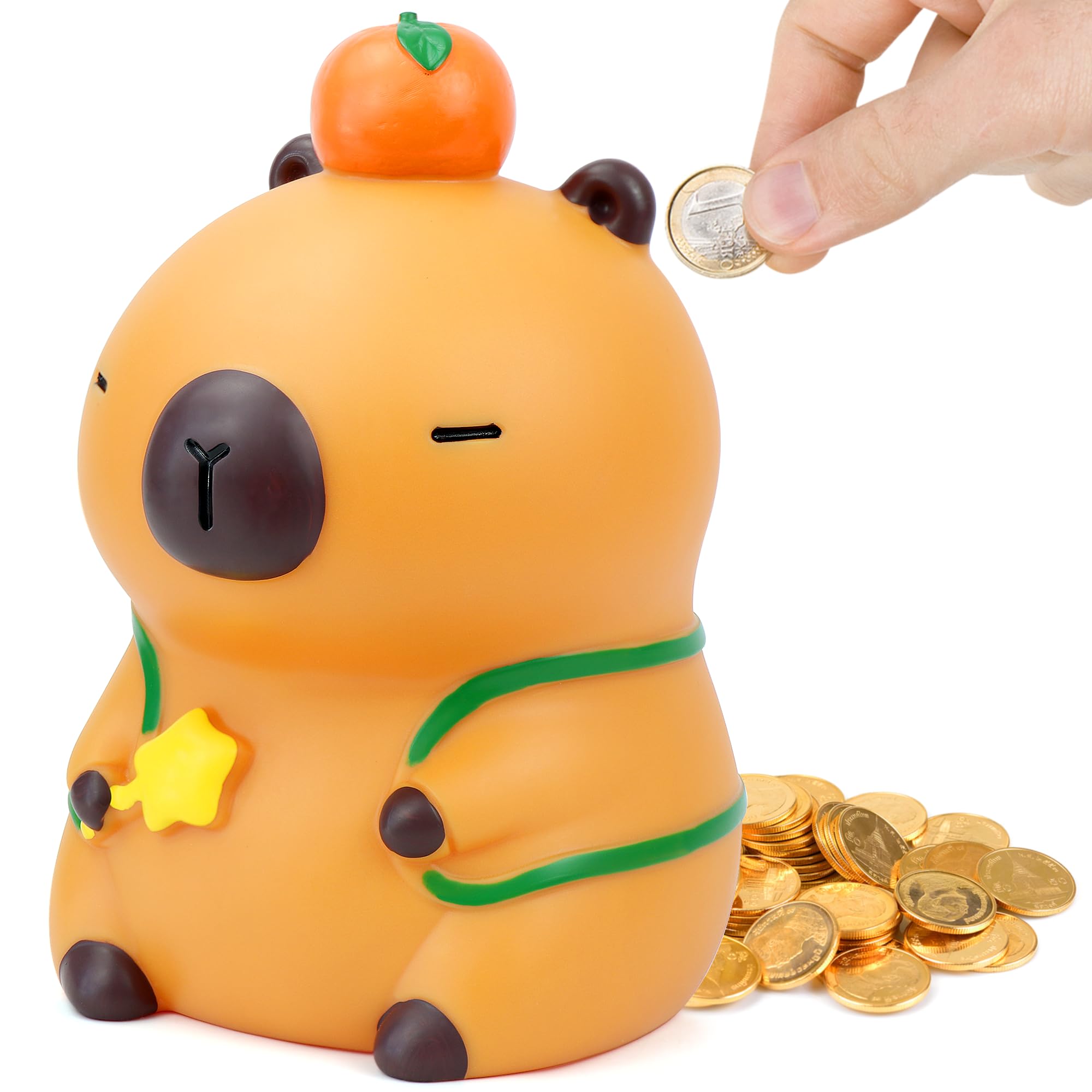 Capybara Spardose Kawaii | 16cm, Braun | Münzsparschwein Für Kinder