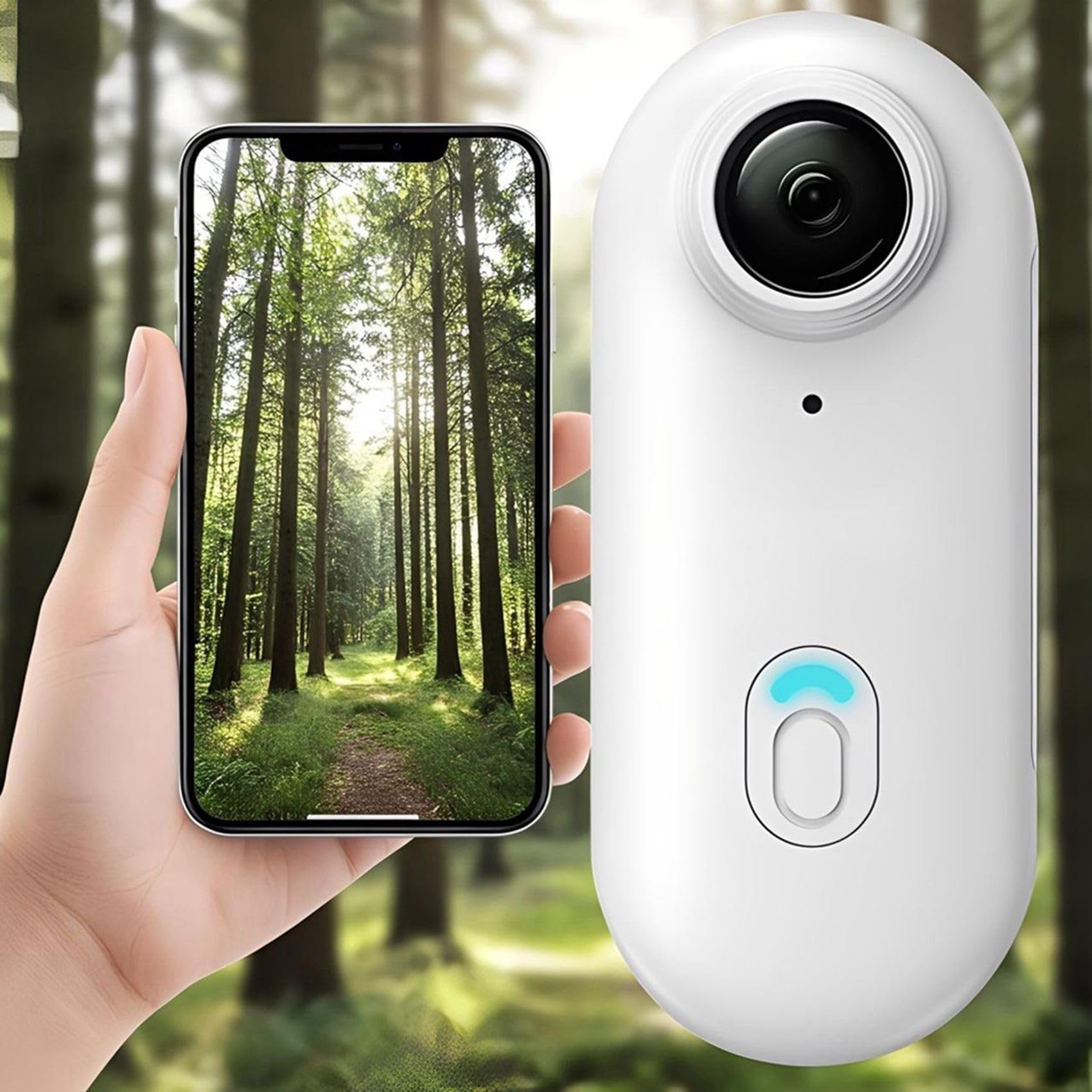 Cámara de Acción de Pulgar 4K WiFi, Cámara Corporal 1080P, Grabación POV Manos con Tarjeta de 64 GB para Trabajo, Viajes, Mascotas, Natación, Ciclismo.