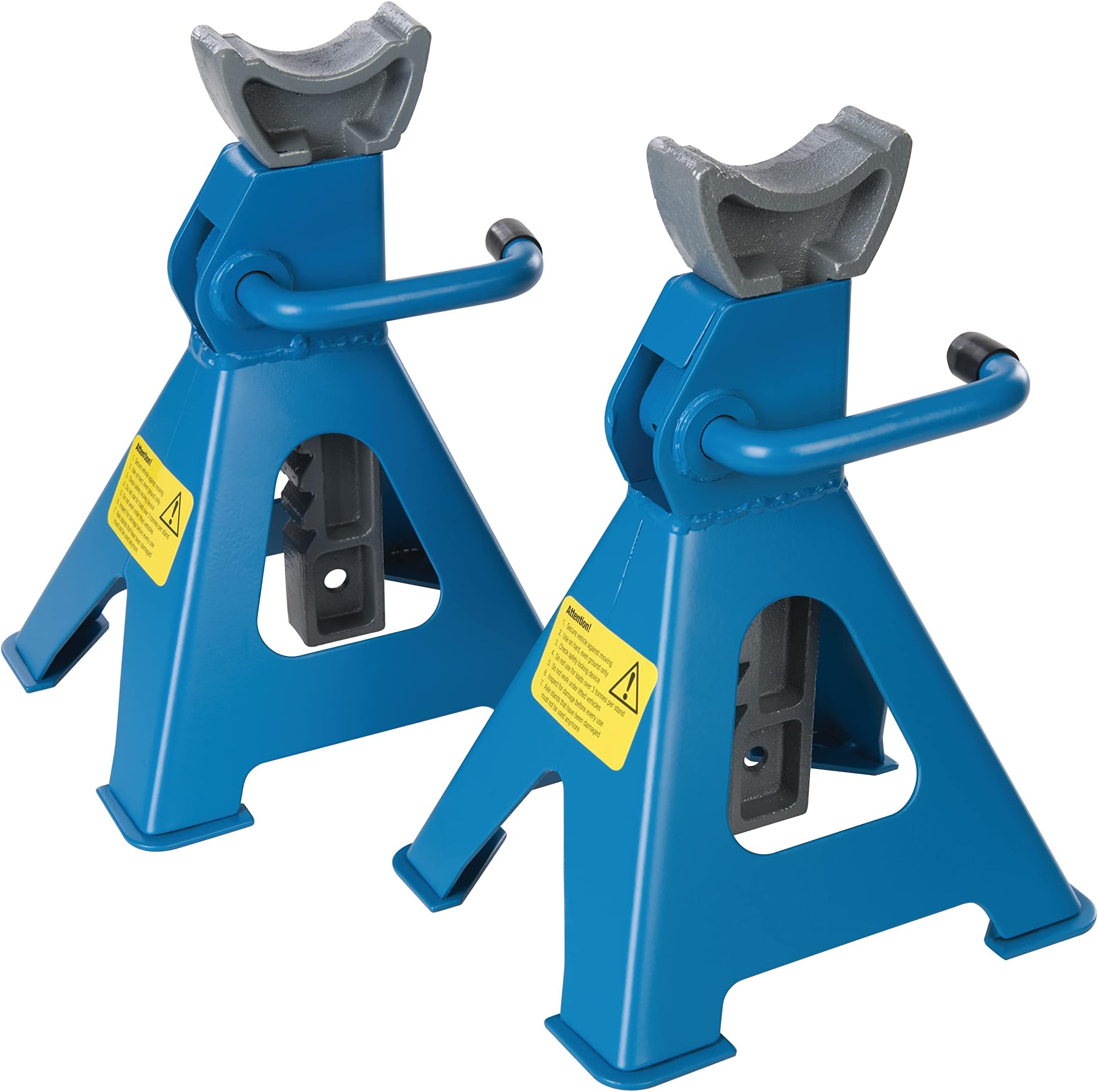 Silverline 3 Tonne Axle Stands – Heavy-Duty Jack Stand Set for Cars & Vans, 2-Piece Pair (763620)