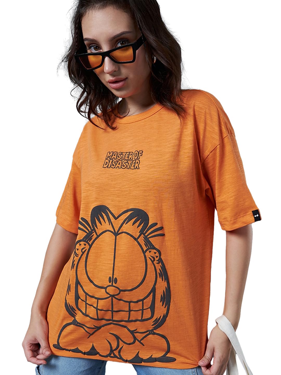 Bewakoof Air 1.0 Official Garfield Merchandise Women's 100% Cotton Graphic Print Oversized Fit Round Neck T-Shirt - Review, Price and Buying Guide