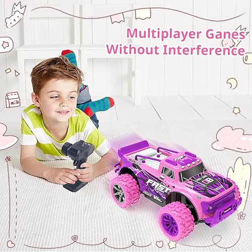 Miniatura 4 de iDrone Auto de control remoto, auto de control remoto, camión monstruo, juguete de alta velocidad de 2.4 GHz, autos de carreras todoterreno para