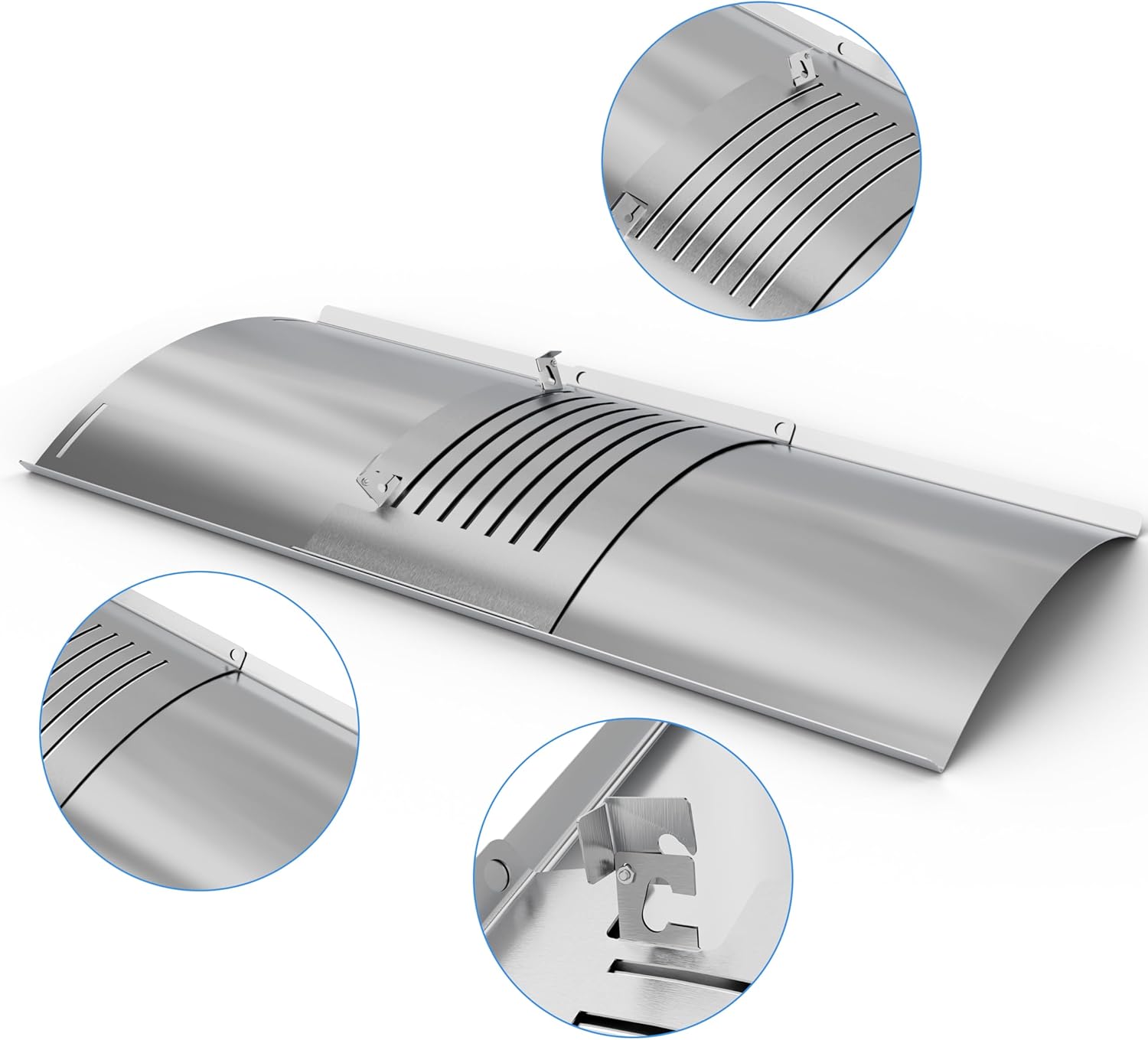 Flame Broiler Slide Cover and Bottom Kit for Pit Boss Pellet Grills, Dual Hook Heat Deflector Parts for PB820 PB850 Series, PB820D3 PB820ME Sportsman 820 PB850PS2 PB850G Navigator 850