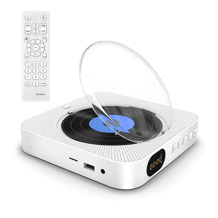 Buy Portable CD Player with Bluetooth,Remote Control Wall Mountable CD