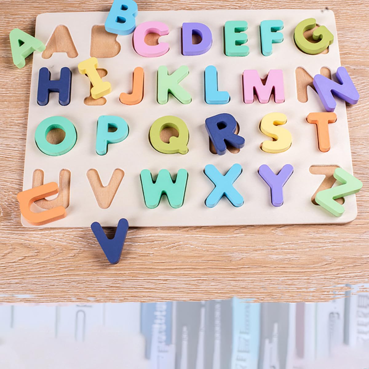 Puzzle Toys Numerico e Alfabetico in Legno, Set 4 Pezzi | Giocattoli per Riconoscimento delle Lettere, Rompicapo per Ragazzo Ragazza, Decorazioni Scuola