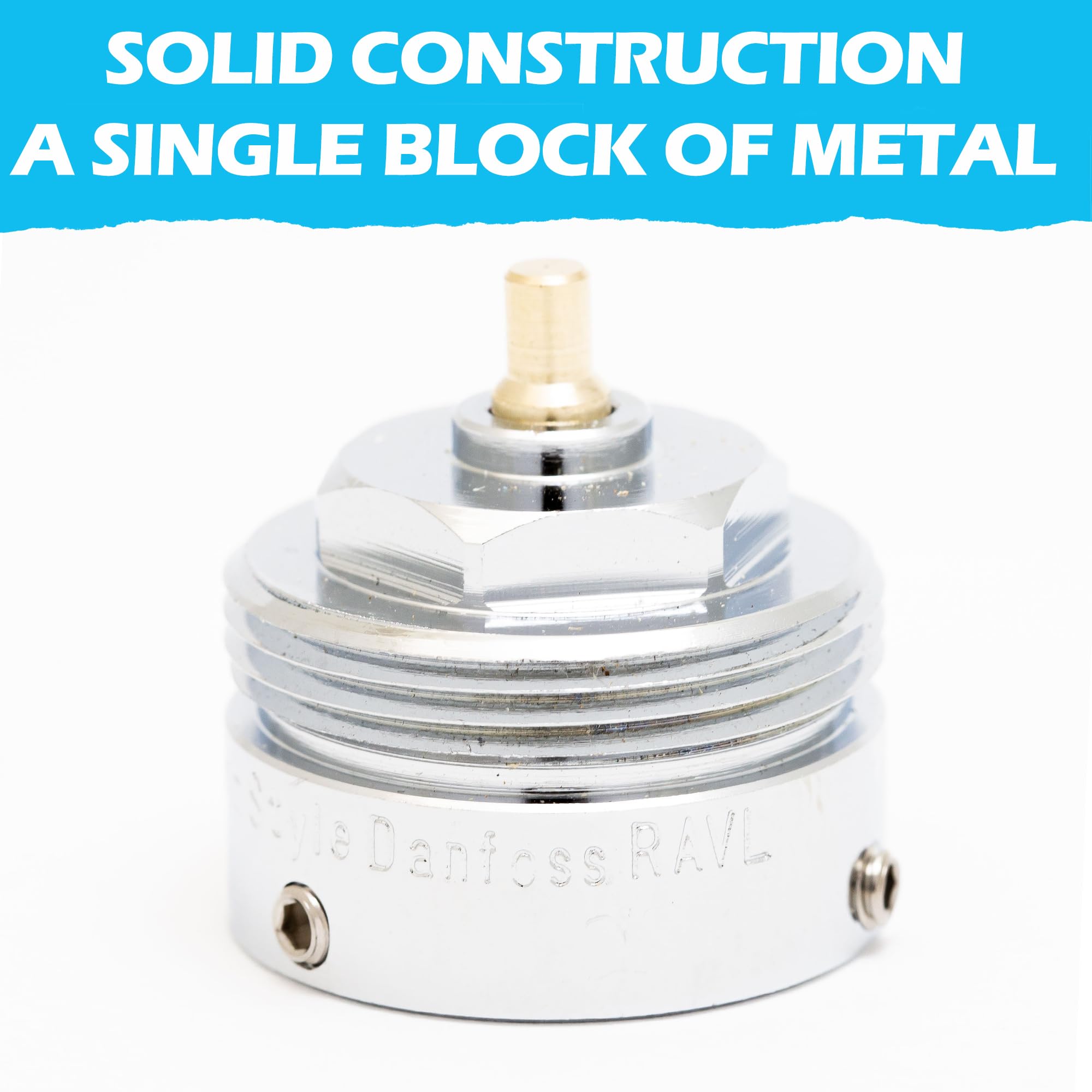 BLUMKRAFT Extension 20 mm for thermostatic valve M30 x 1.5 compatible with Oventrop Unibox, Silver - Image 4