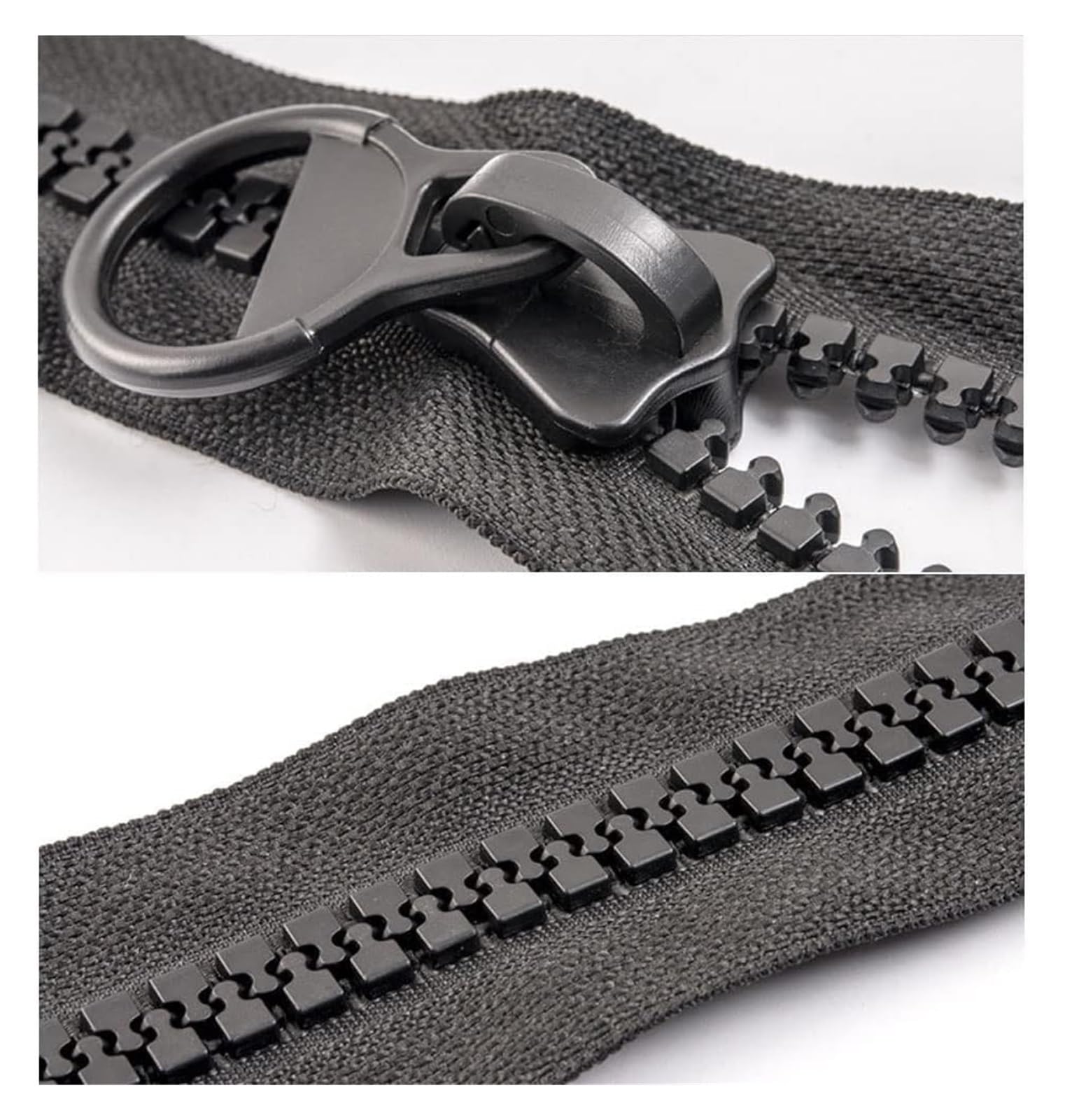 Cremalleras,Cremalleras de Costura, Cremallera de Resina 8#,Cremallera de plástico Resistente for Costura Artesanal, Bolsa de Sastre, Ropa(Black,300cm)