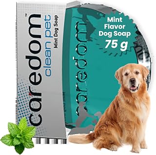 Caredom Clean Pet Mint Dog Soap - 75 grm Transparent Glycerine Based Pet Soap Bar | Cooling & Refreshing Deodorizing Bath... Price In India