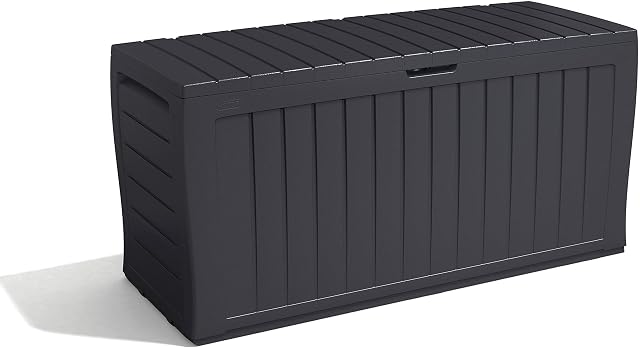 Keter 247661 Marvel+ 270L Garden Storage Box - Graphite Grey