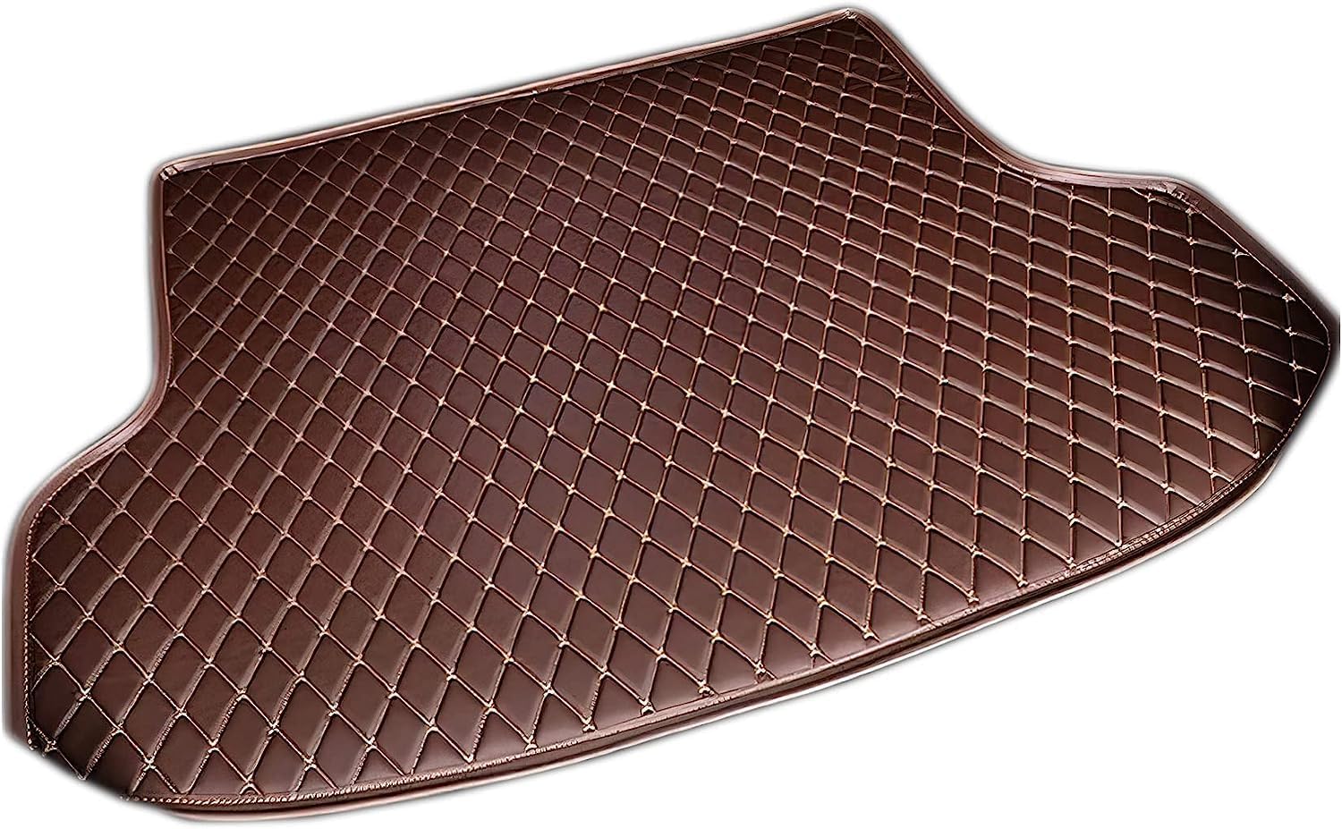 Car Leather Trunk Mats For Mitsubishi ASX 2016-2022, Waterproof Non-slip Trunk Protector Cover Interior Accessories,B/Coffee