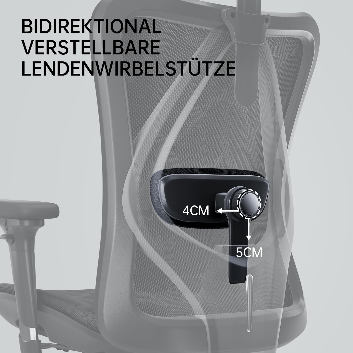 SIHOO Ergonomischer Bürostuhl, Chefsessel mit 3D verstellbare Armlehne und Lendenwirbelstütze, Hautfreundliche Netz-Hochlehne, Schreibtischstuhl bis 150kg/330LB Belastbar (Grau)
