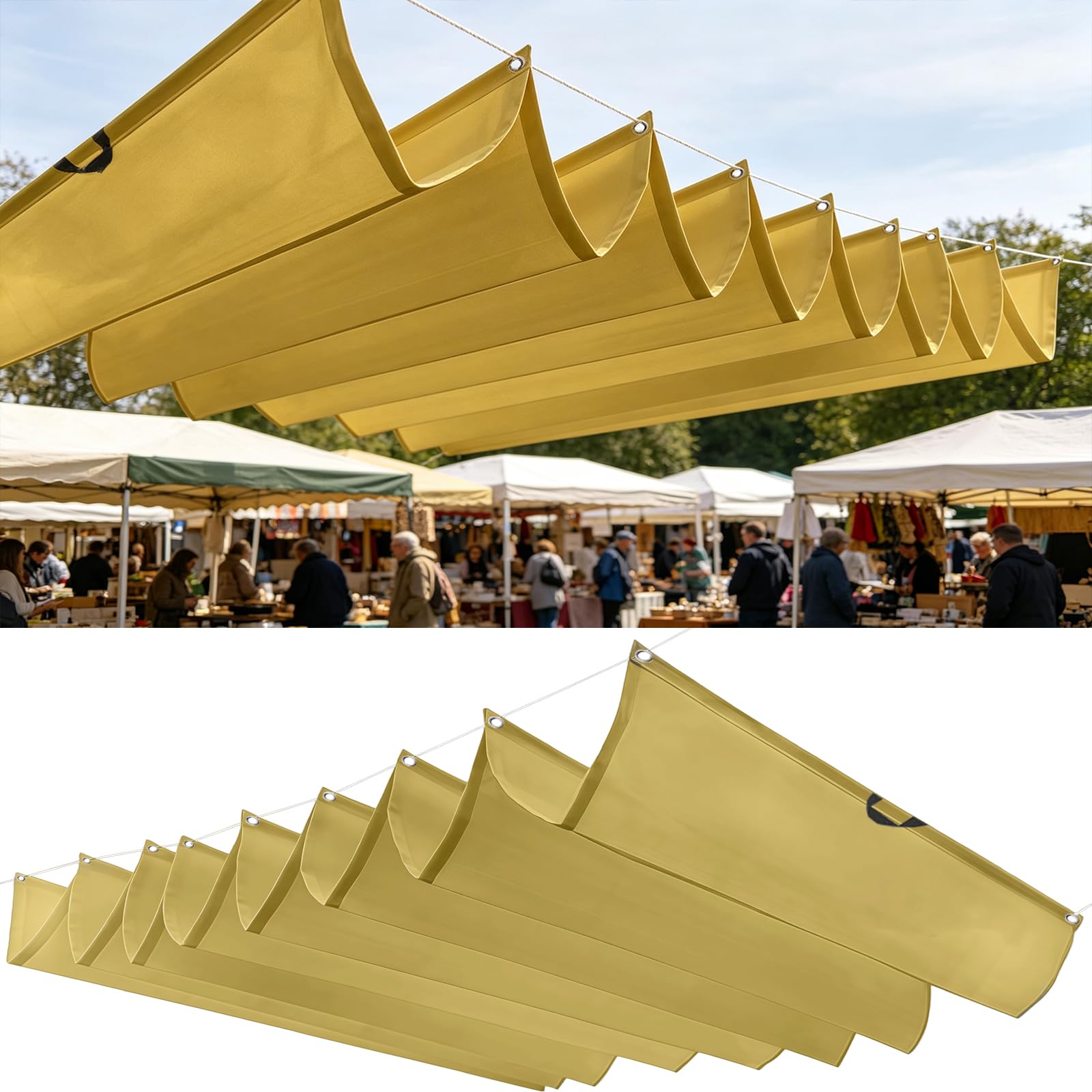 Voile d'ombrage pour jardin et terrasse 1.8x11m idéal pour créer un coin de fraîcheur