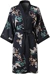 Women's Kimono Short Robe Pocket Bathrobe for Women