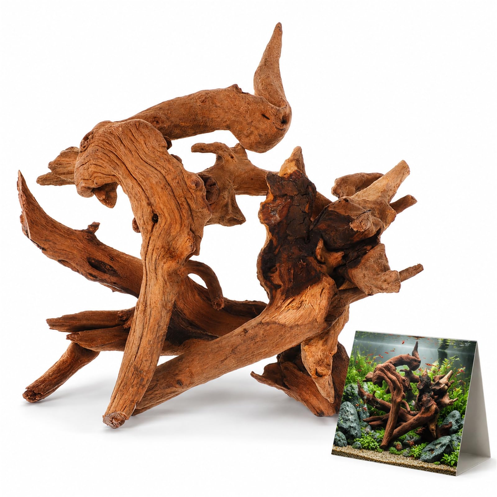 Didiseaon 4pcs Fish Tank Decorations Realistic Driftwood for Aquarium Decor