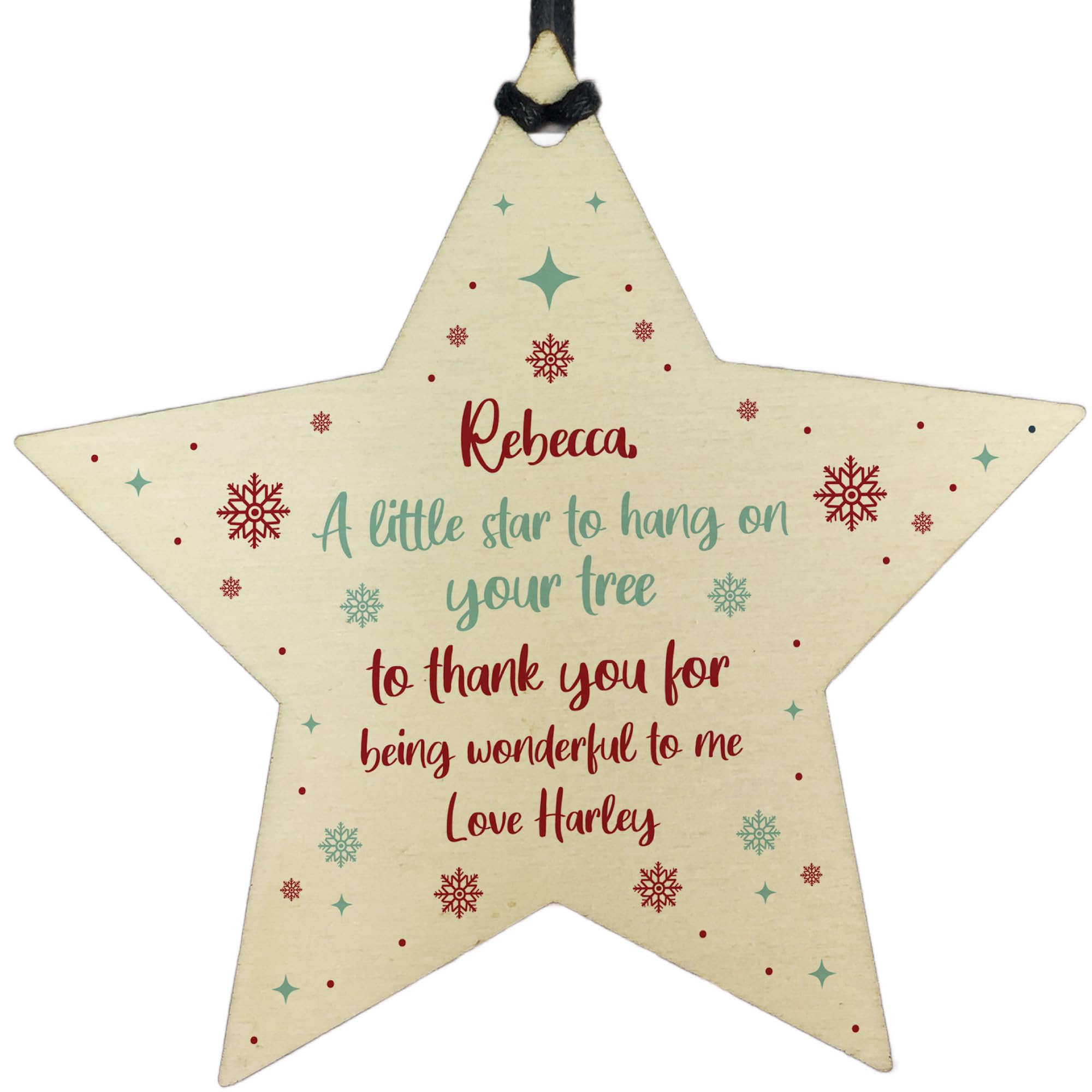 PERSONALISED Thank You Christmas For Teacher Assistant Childminder Hanging Sign