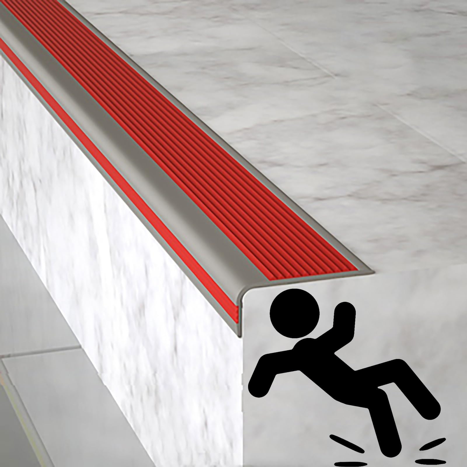 Antideslizante de borde escalonado para escalones de jardín de infantes y patios infantiles