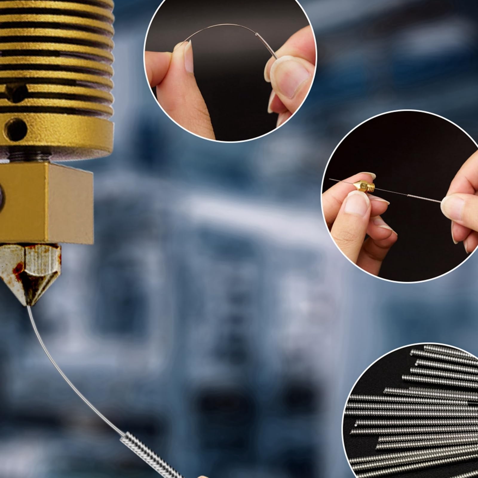 40 sztuk dysz 0,2 mm 0,4 mm 0,6 mm 0,8 mm, mosiężne dysze do drukarki 3D dla Creality Ender 3 V2 /Ender 3/Ender 3 Pro/Ender 3 Max/Ender 5 Pro, Ender 3 S1/Ender 3 Neo/CR 10 Seria...