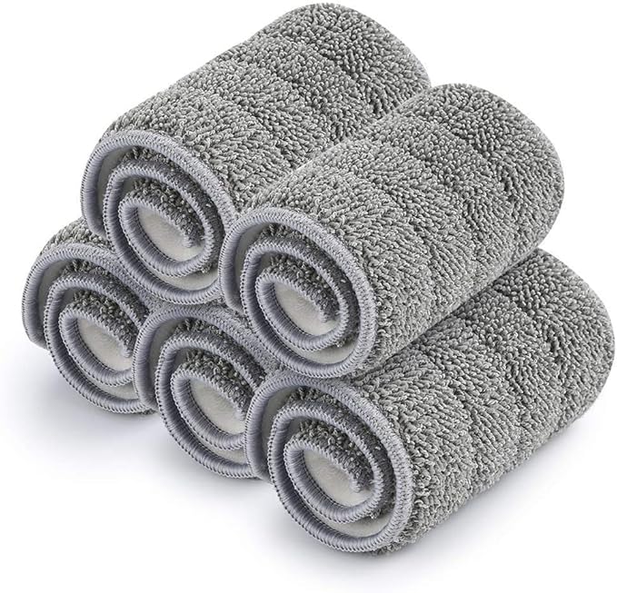 HOME CUBE 5 Pc Flat Mop Head Refill Replacement Microfiber Mop Pads for