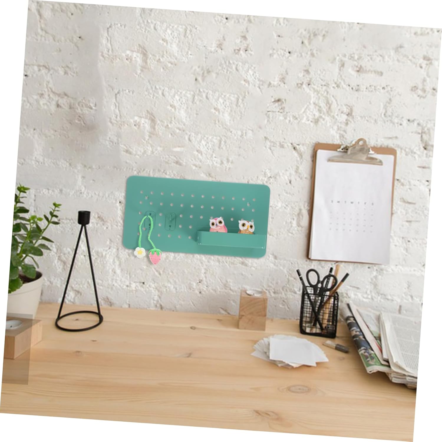 Veemoon Heavy Duty Storage Rack Box Wall Mounted Pegboard Organizer Office Wall Display Organizer Home Office Storage