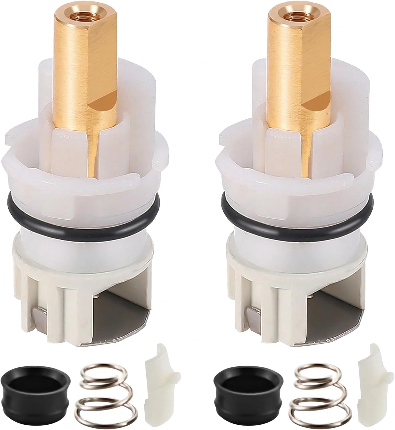 TOVEN-RV RP25513 Faucet Stem Assembly Replacement Kit for Delta Two Handle Faucets, Includes RP24096 1/4 Turn Stop, RP4993 Seats and Springs, RP24097, Repair Parts for Kitchen Bathroom Sink (2 Pack)
