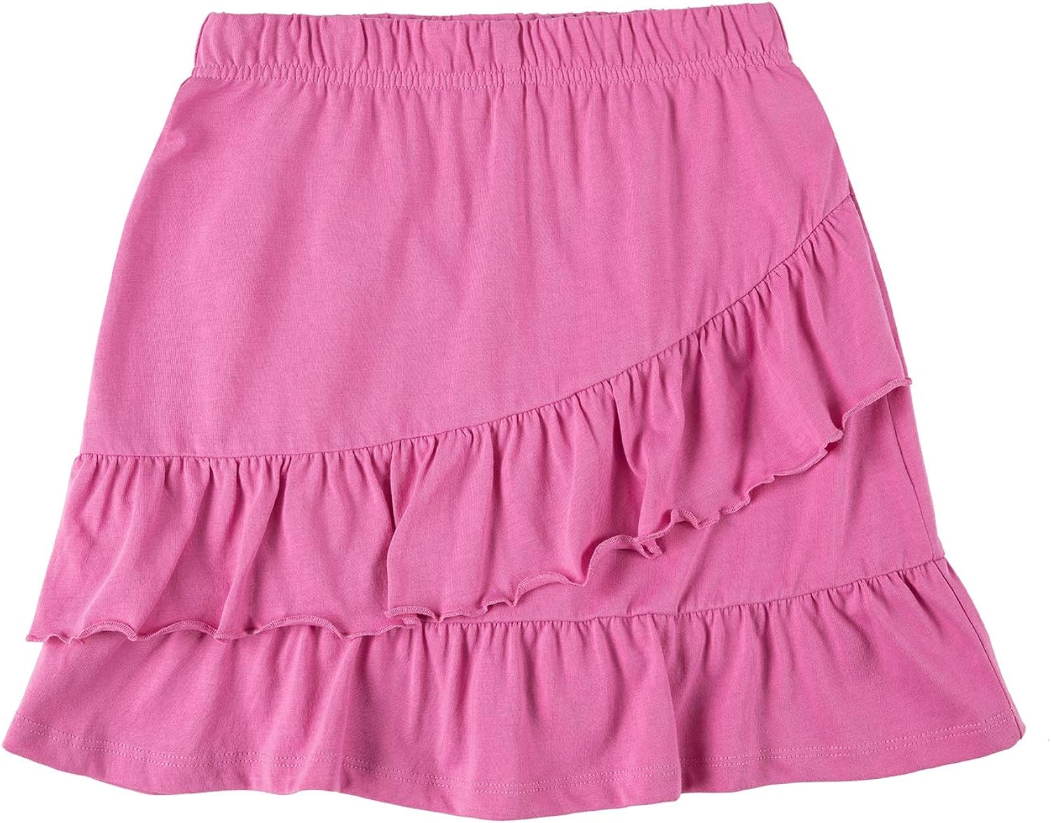 UNACOO 2 Packs 100% Cotton Tiered Ruffle Skirt with Elastic Waistband for Girls : Clothing, Shoes & Jewelry