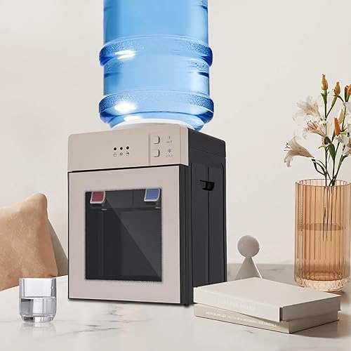 Miniatura 9 de Dispensador de agua para botella de 5 galones, dispensador de agua para encimera, dispensador de enfriador de agua caliente y fría con 3 ajustes de