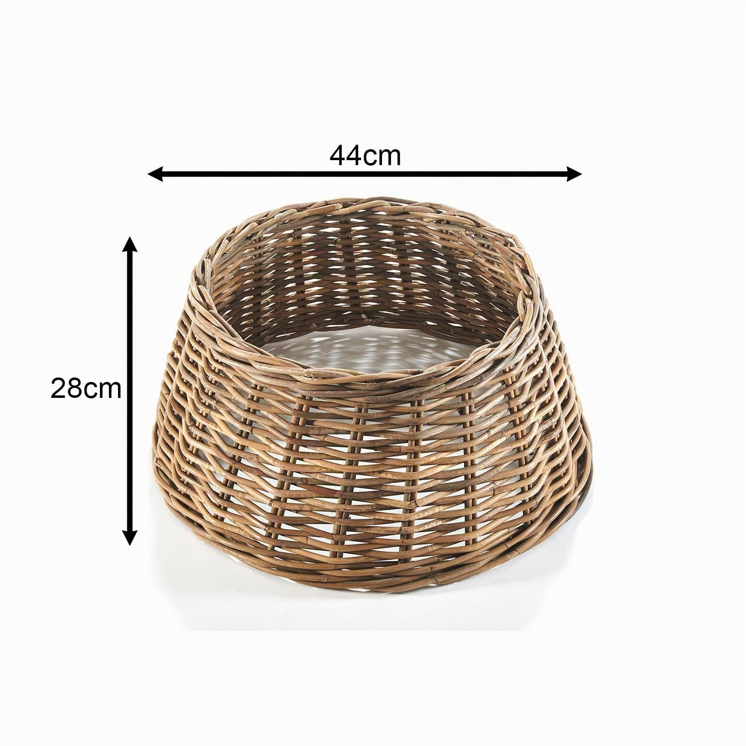 Kobolo Baumkragen Weihnachtsbaum Rock Ständer aus Rattan Kubu Grey