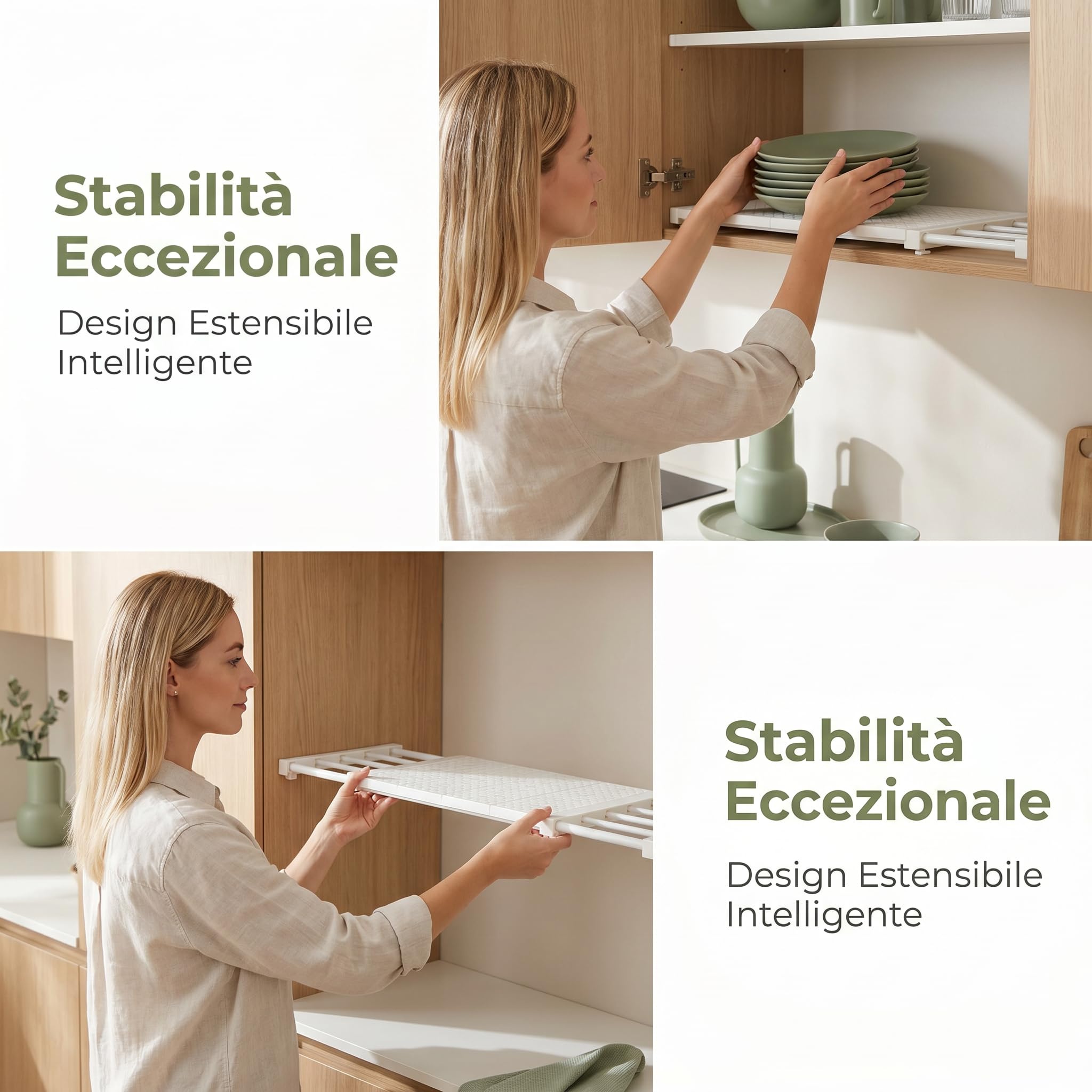 predolo Divisorio Telescopico Salvaspazio, Resistente Alla Corrosione, Ripiano Estensibile per Armadio Studenti, Inquilini, Alta Capacità di Carico, Ripiano Regolabile, 53-90x30cm