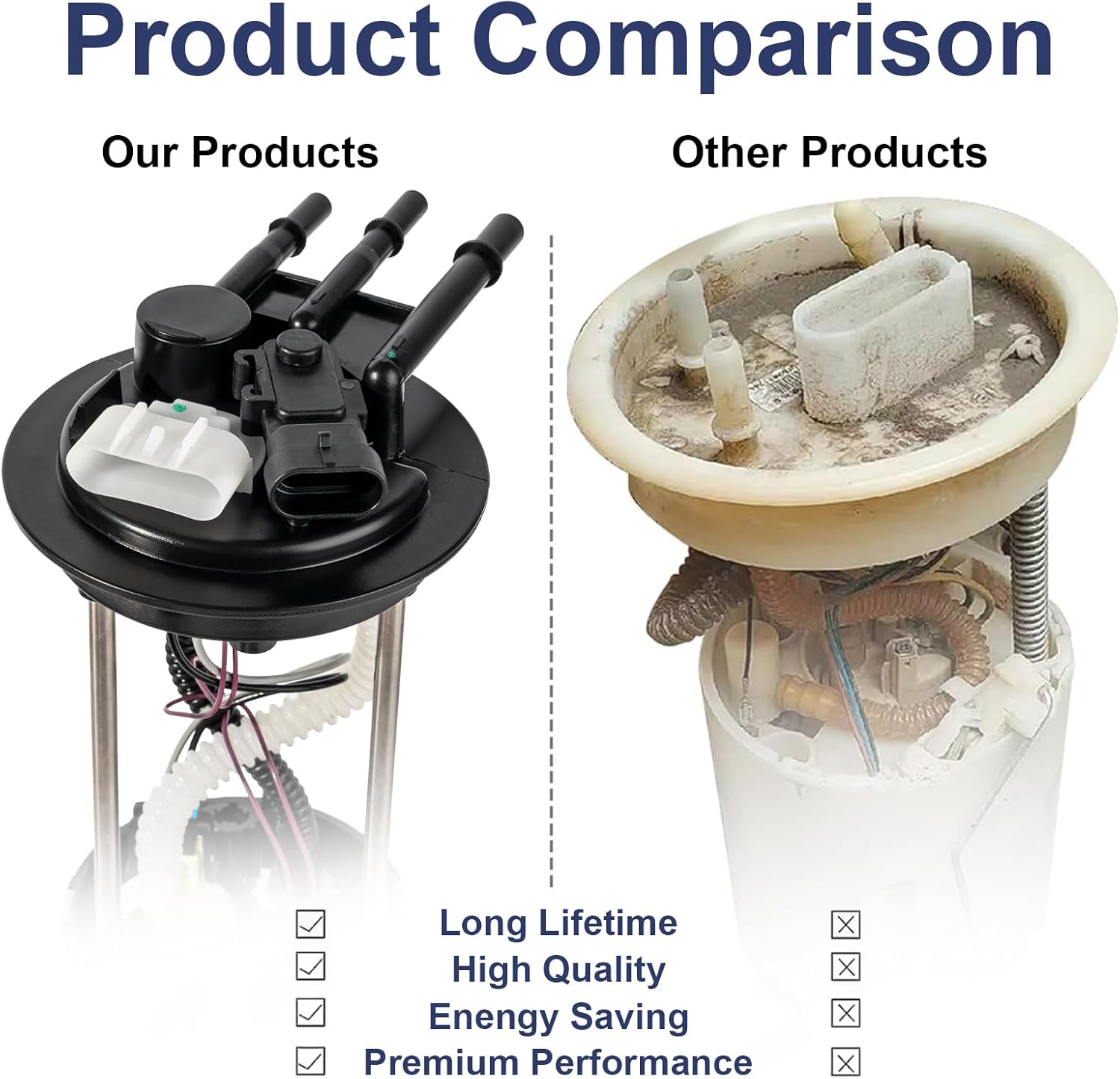 Electric Fuel Pump Module Assembly Compatible with 2004 2005 Chevy Colorado GMC Canyon L4 L5 2.8L 3.5L GAS Replace E3614M P76184M VANBOL0124 with Sending Unit Pressure Sensor O-ring