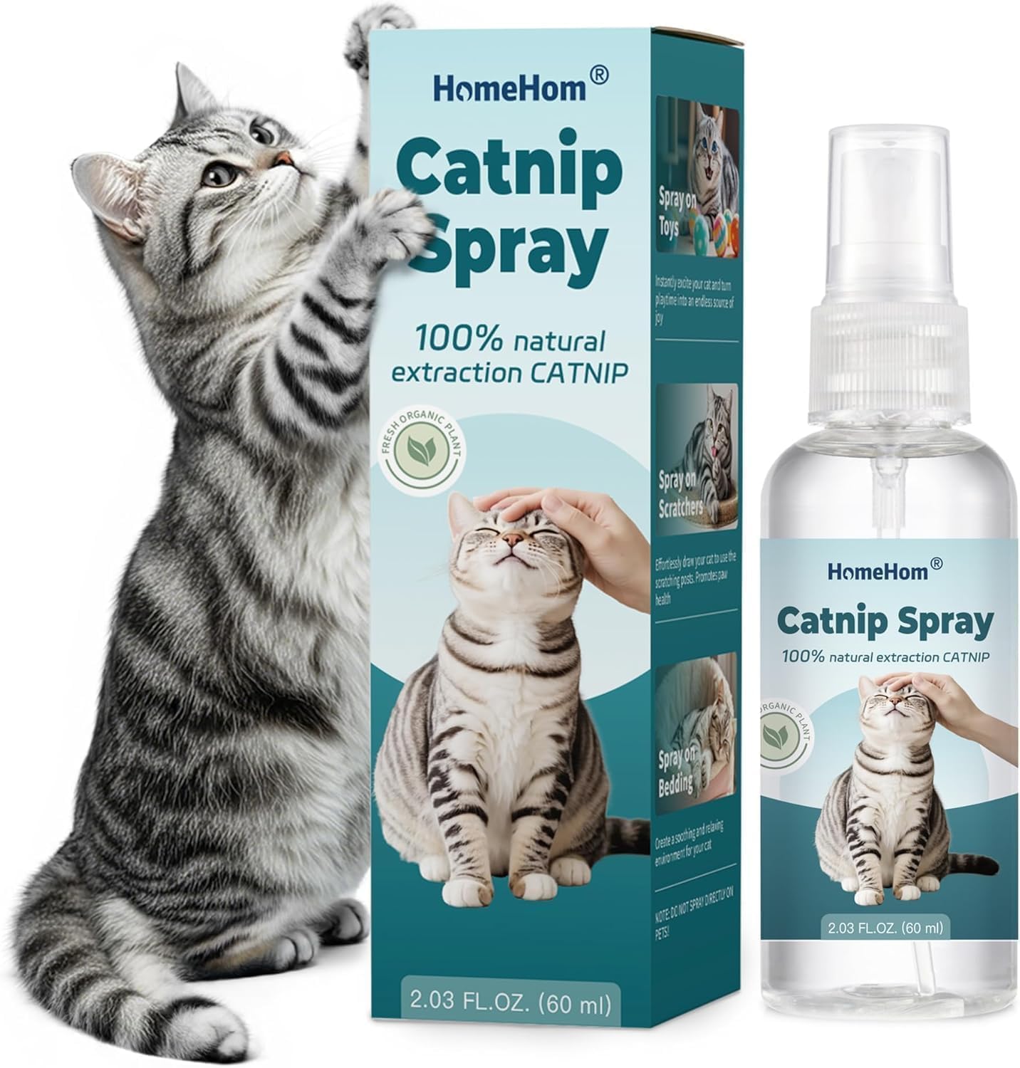 Catnip Spray for Cats | High Potency, Irresistible Play Energizer, Renews Old Toys & Scratchers, No-Mess Spray (2 fl oz)