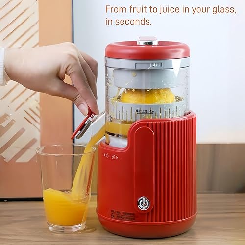 Miniatura 3 de Exprimidor eléctrico de cítricos, máquina exprimidora de naranja recargable por USB, operación de un solo toque, exprimidor de limón inalámbrico de