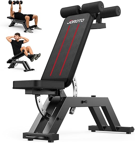 JOROTO MD70 Banco de Pesas Ajustable, Banco de Musculación M