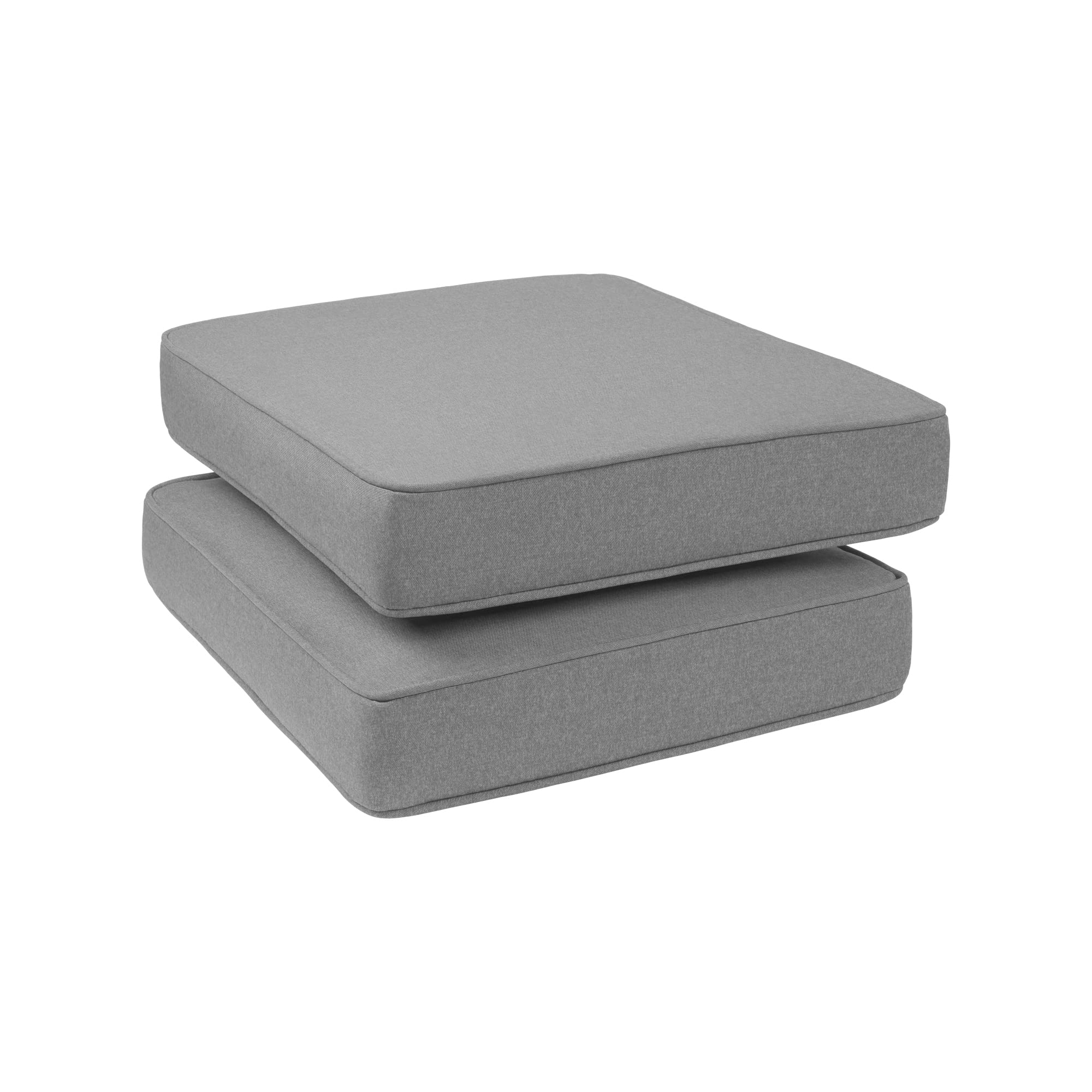 Photo 1 of Quality Outdoor Living 29-MG02OM Deep Seat Ottoman Cushion - Water & UV Resistant Fabric, Made in USA, Medium Gray