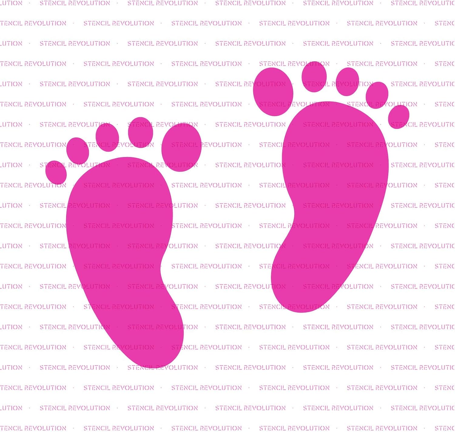 Amazon Com Plantilla De Baby Feet Baby Shower Plantillas Reutilizables Para Pintar Crea Pies De Bebe Diy Baby Shower Home Decor Arte Y Manualidades